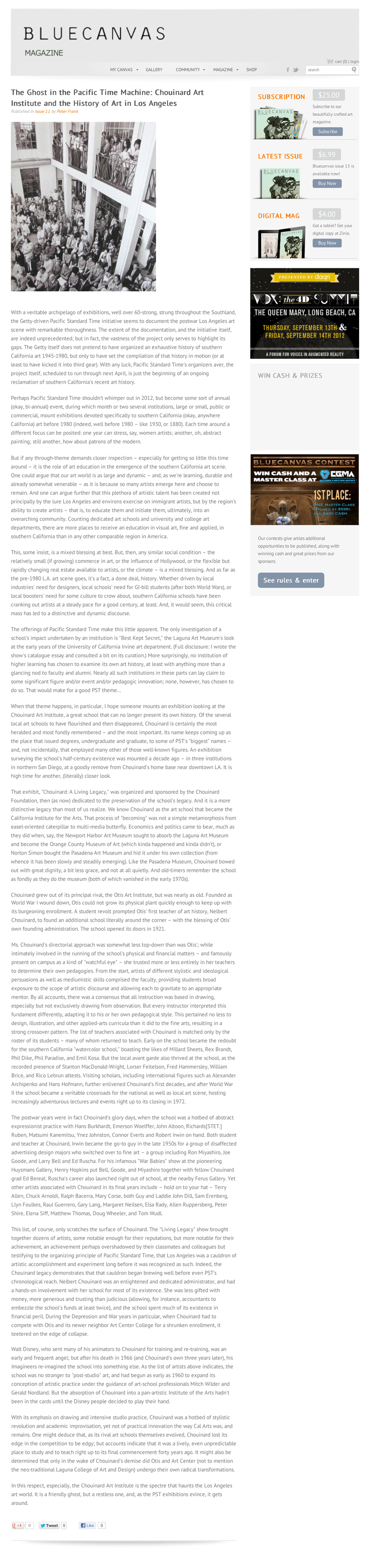 Article by Peter Frank